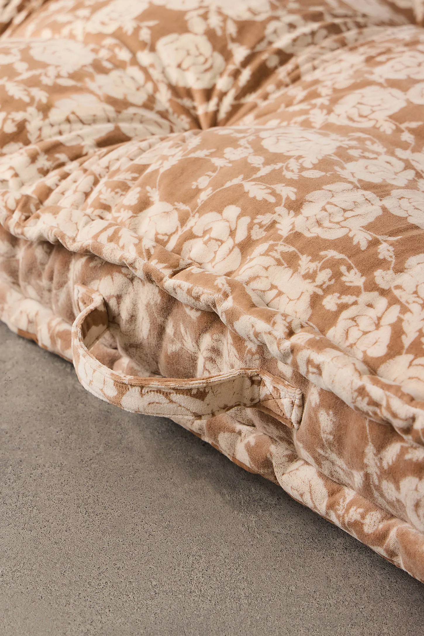 Rohini Malibu Floral Velvet Daybed Cushion - Brown 3