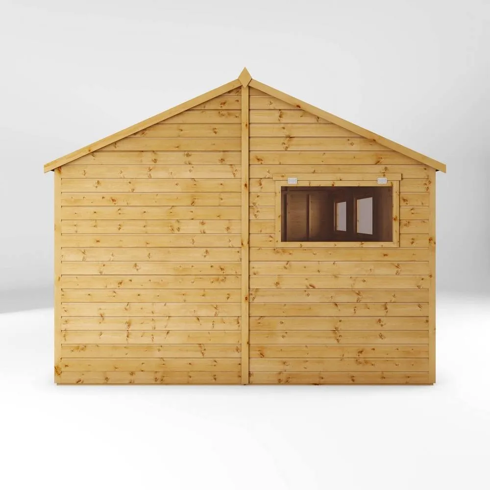 Mercia 15 x 10 Feet Premium Shiplap Reverse Apex Workshop in Light Brown 4