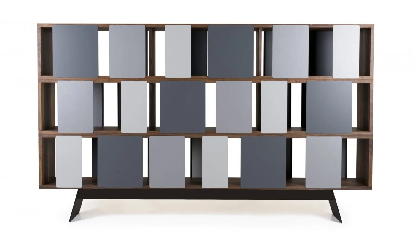 Heal's Different Trains Wide 3-Tier Cabinet Walnut 1