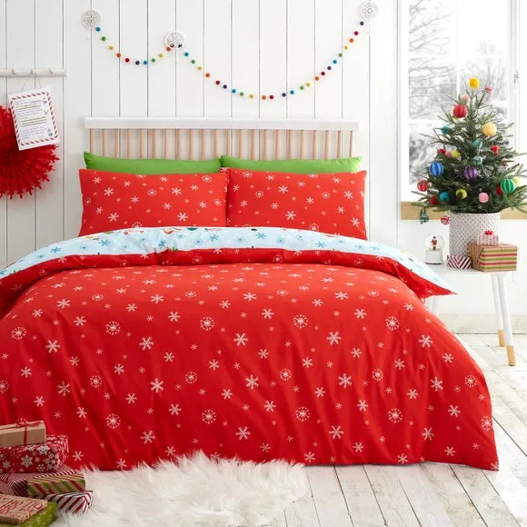 Christmas Snowman Duvet Cover & Pillowcase Set 3
