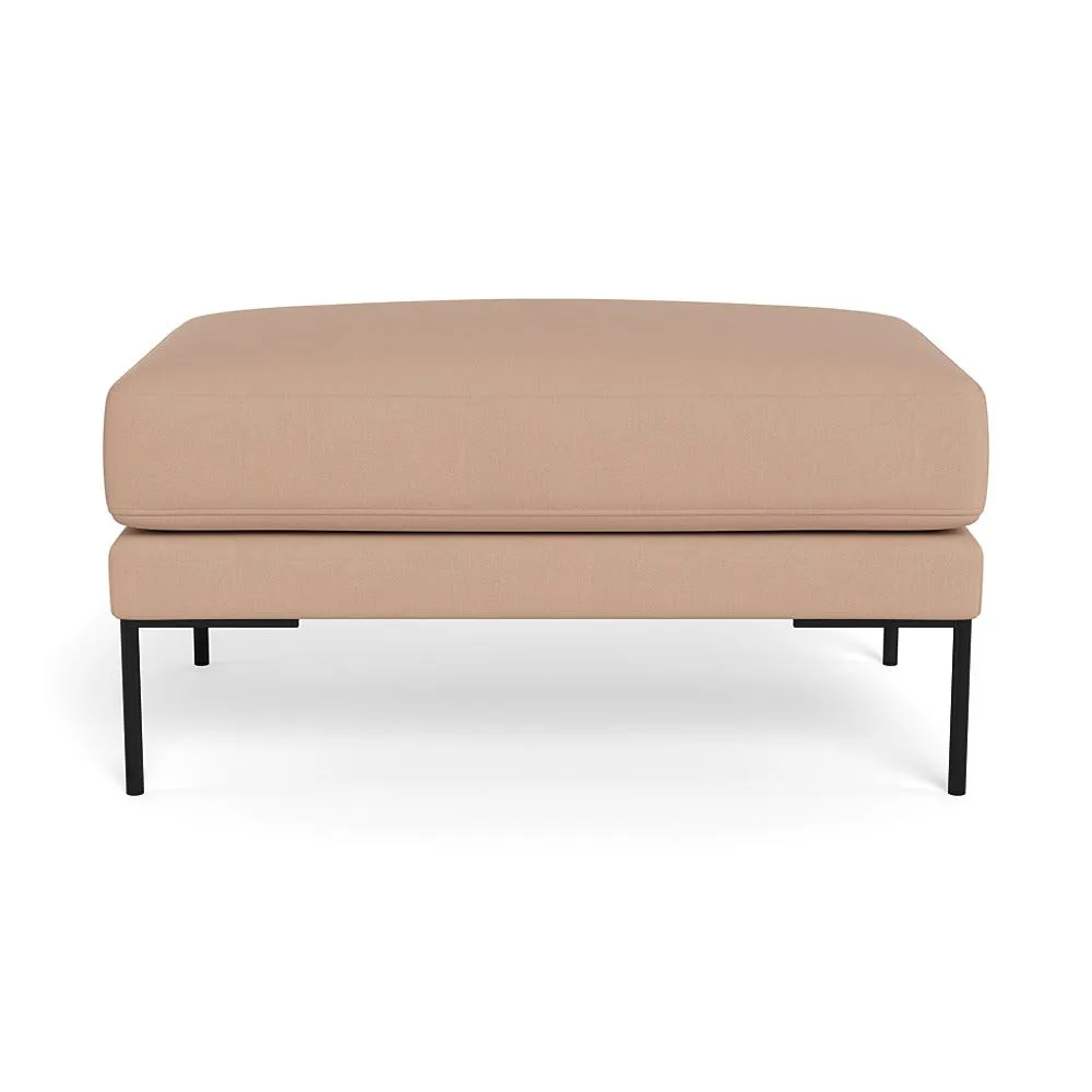Heal's Torrington Ottoman Capelo Linen-Cotton Rosedale Black Feet 1