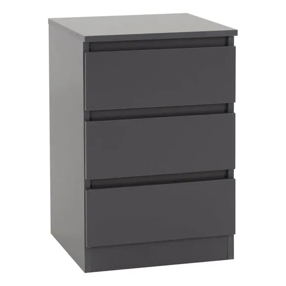 Walker 3 Drawer Bedside Table 1