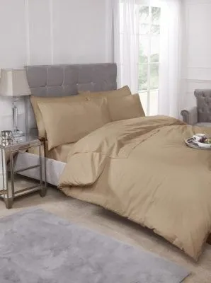 New Edge Blinds Percale Duvet Set in Brown