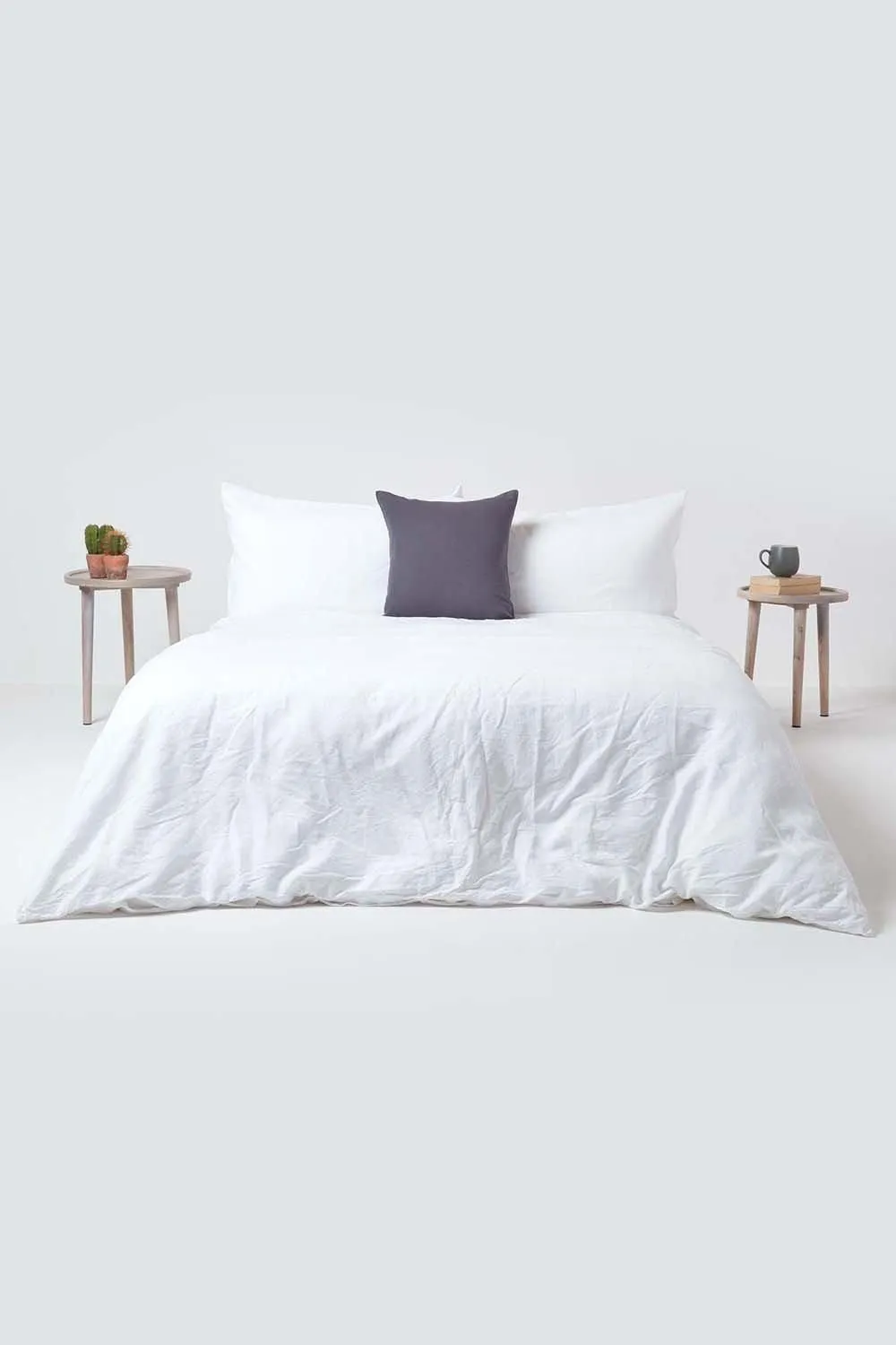Homescapes European Linen Pillowcase, 80 x 80 cm in Dark Grey 5