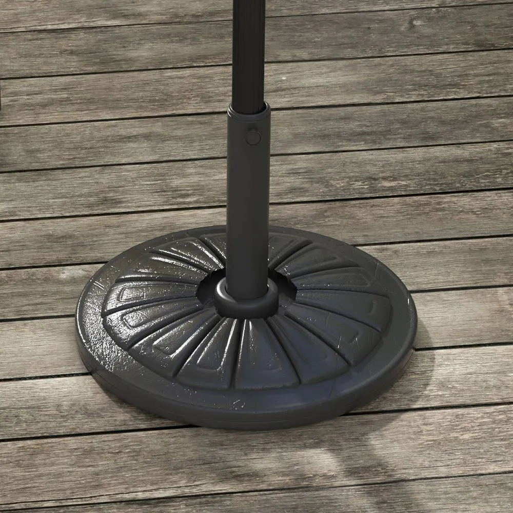 OUTSUNNY 13 kg Patio Umbrella Base Stand, Concrete Umbrella Holder, Black