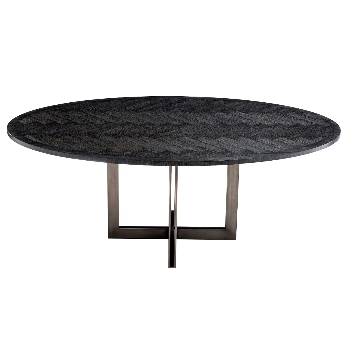 Eichholtz Melchior Dining Table Oval, Round, Black Oak | Barker & Stonehouse 4