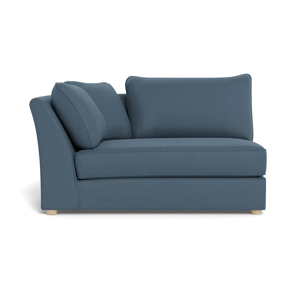 Heal's Tailor Large Curved Left Hand Facing Corner Unit Capelo Linen-Cotton Mineral Natural Feet