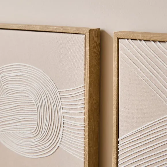 Set of 2 Rope Print Framed Canvases 2