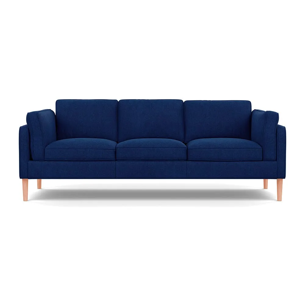 Heal's Sonno 4 Str Sofa St Moritz Wool Navy 146 Natural Feet 1