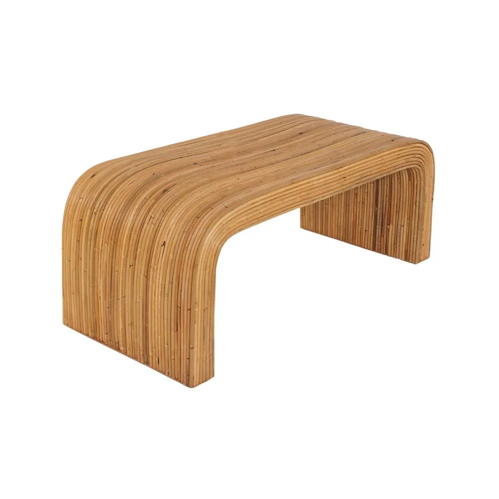 sweeek Bench, end of bed in natural rattan, 100cm in Beige 2