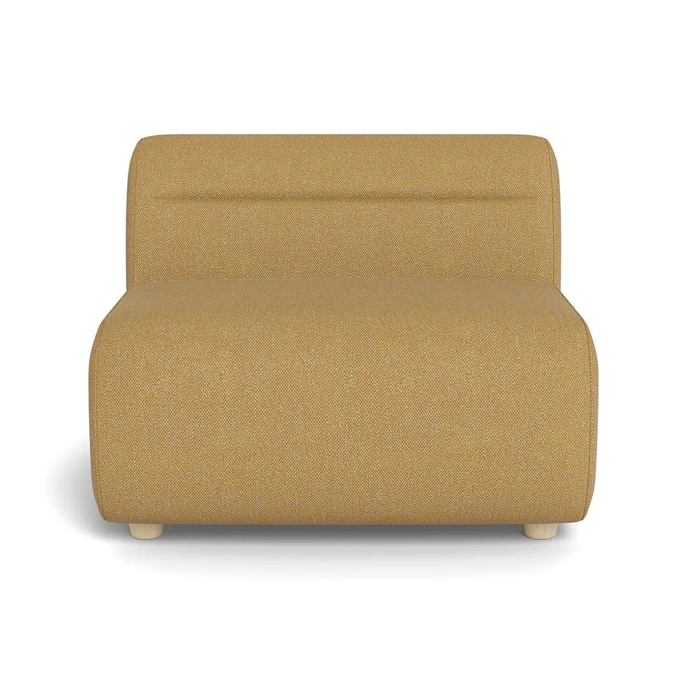 Heal's Lilli Large Single Module Boucle Tweed Citrine Natural Beech Feet 1