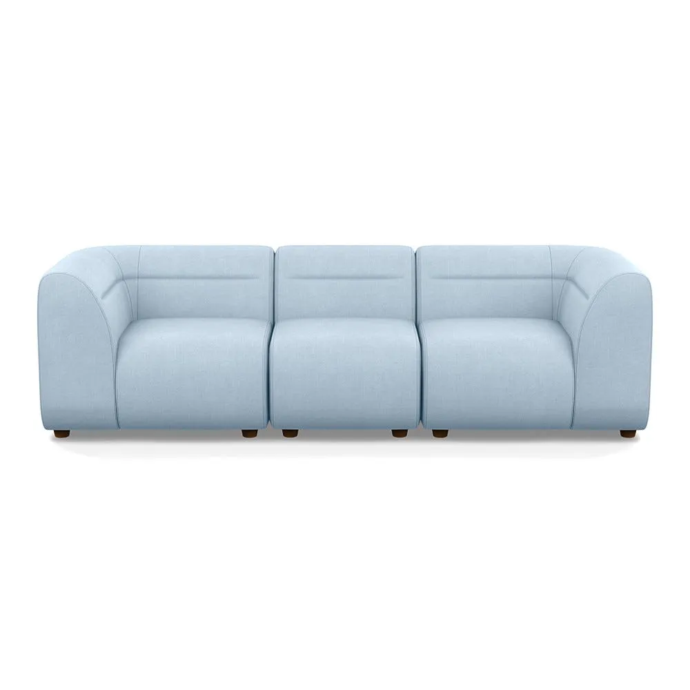 Heal's Lilli 3 Seater Sofa Capelo-Linen Sea Shanty Natural Beech Feet 1