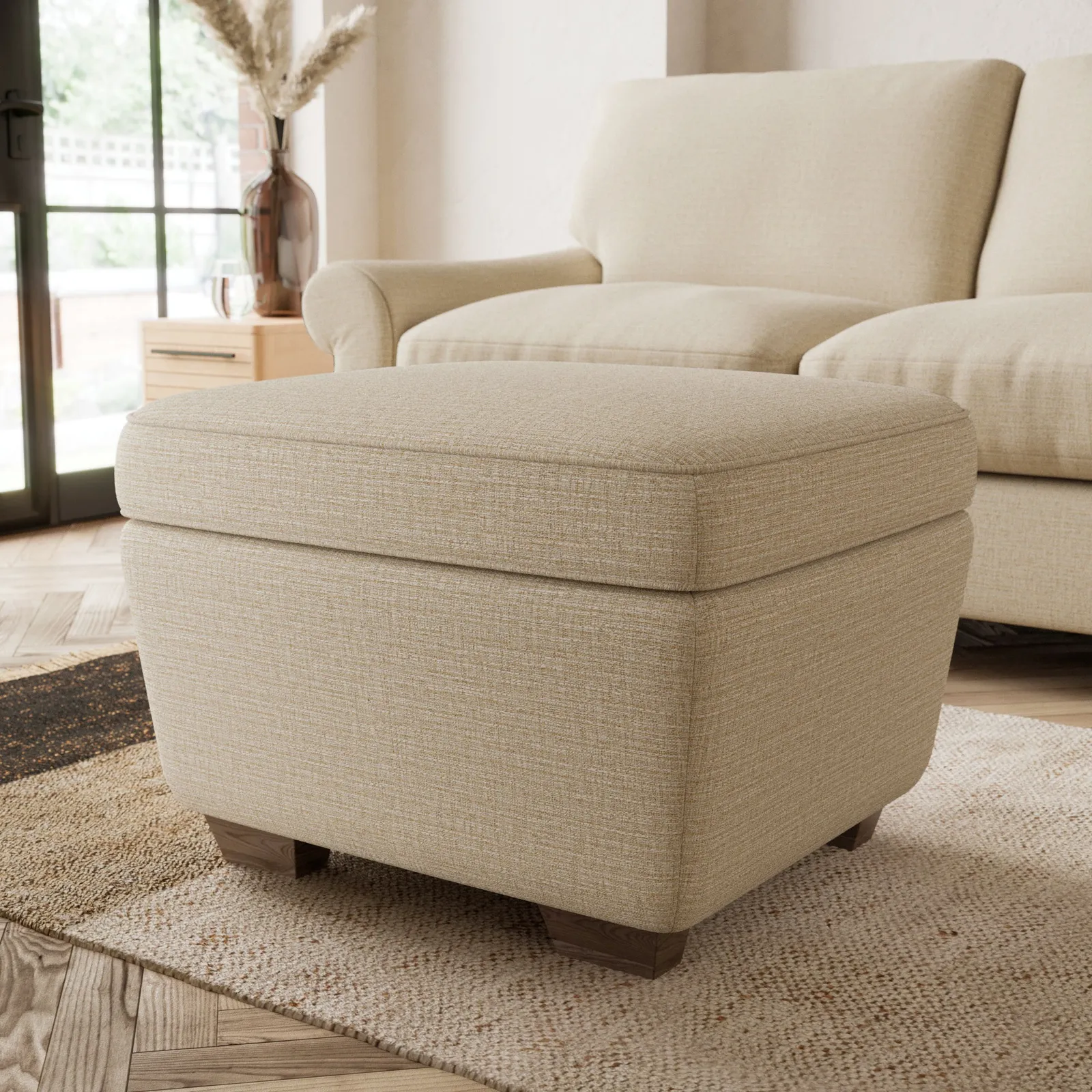 Arundel Textured Weave Footstool Textured Weave Honey
