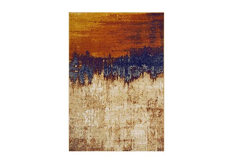 Stellar Distressed Orange Rug - 120cm-x-170cm