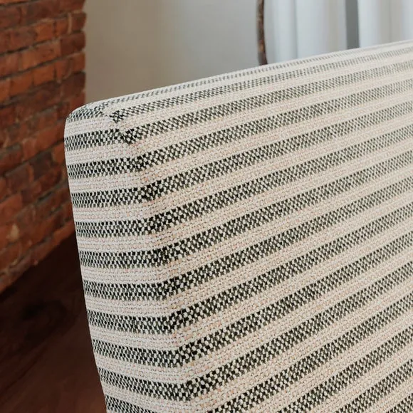 Quinn Textured Stripe Chenille Wooden Arm Accent Chair 3