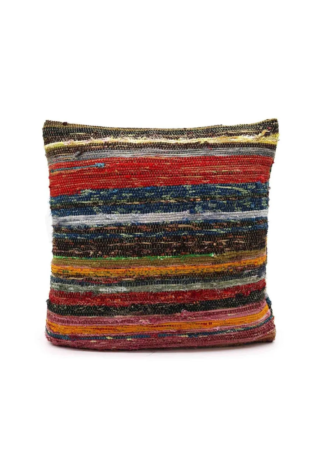 KDMD Natural Greens Rag Rug Cushion Covers for Cozy, Calm Interiors in Green