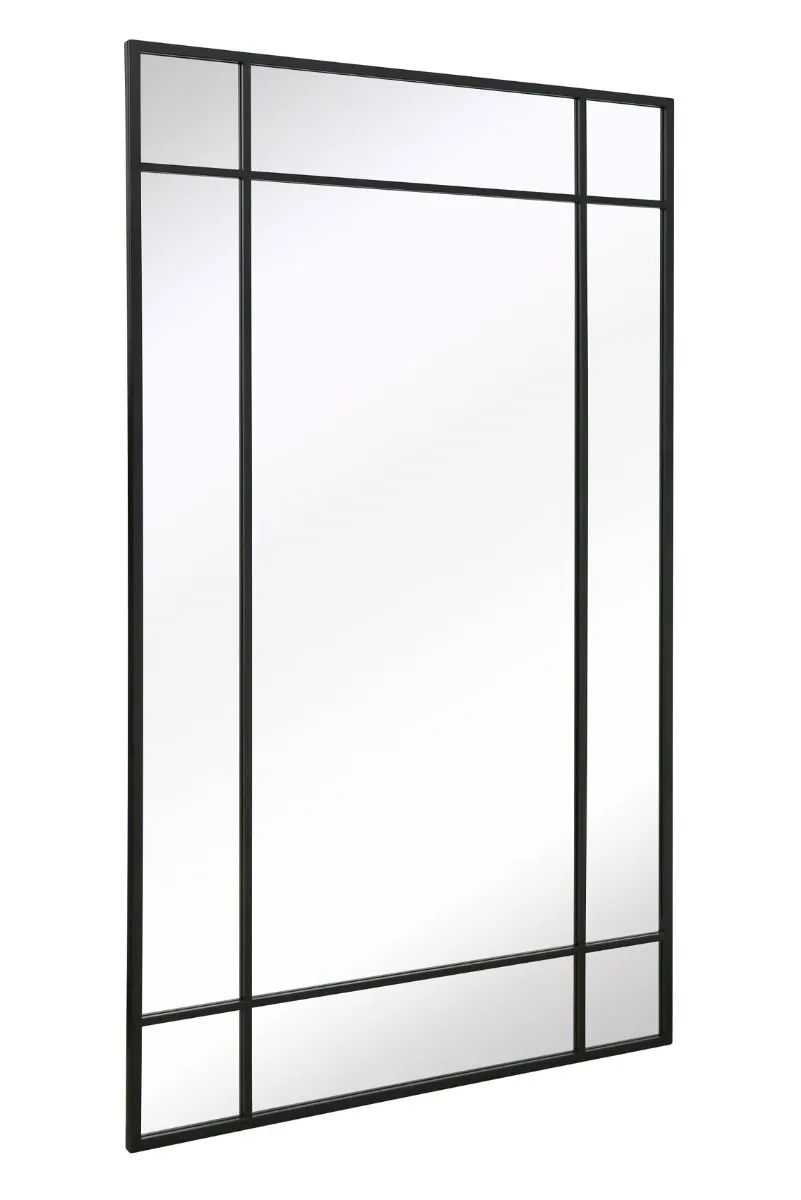 MirrorOutlet Black Contemporary Wall & Leaner Garden Mirror 79"x 47" 200x120cm 4