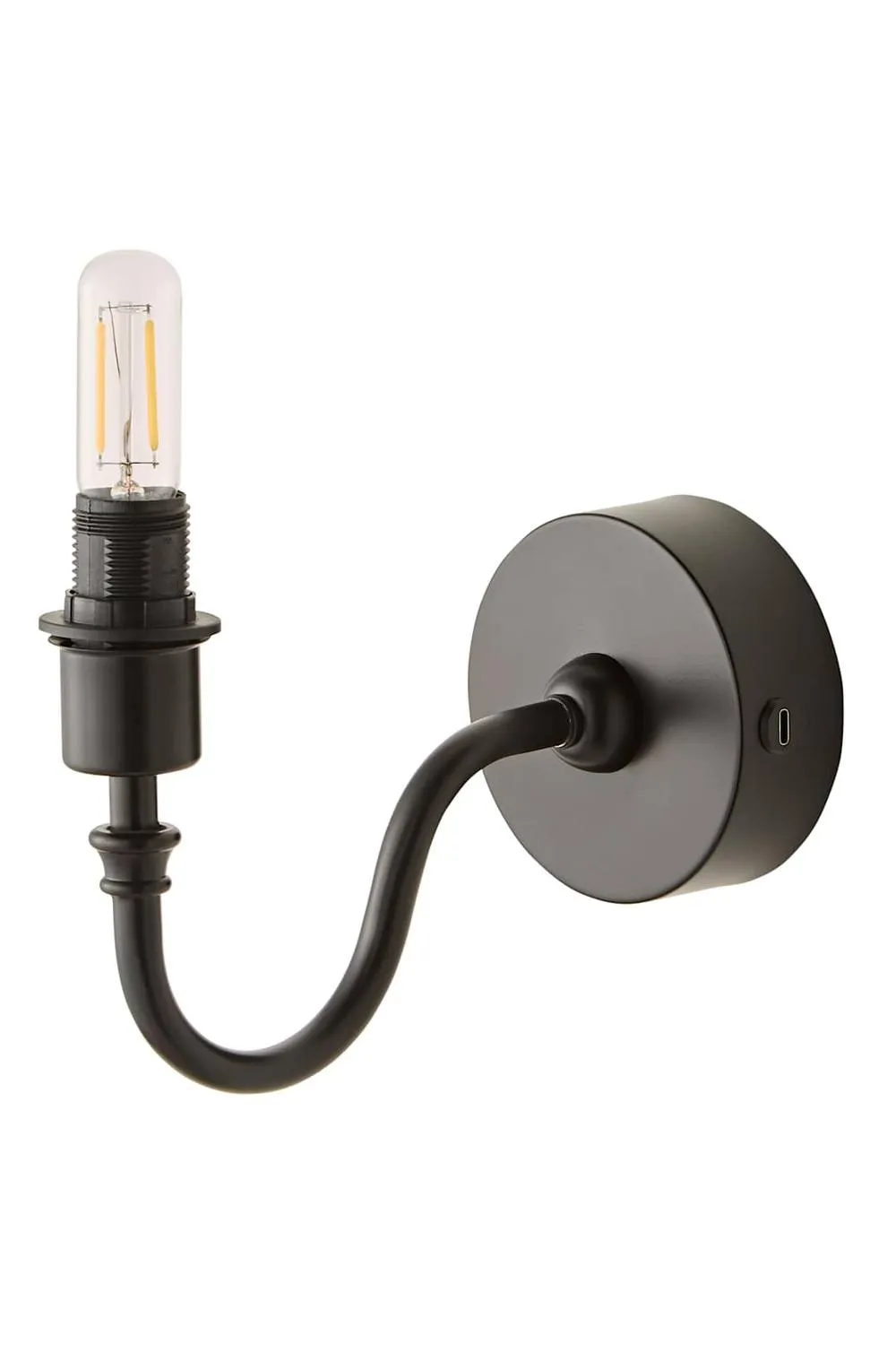 ValueLights Lowe Pair Metal Portable Rechargeable Wall Light Base Only in Black