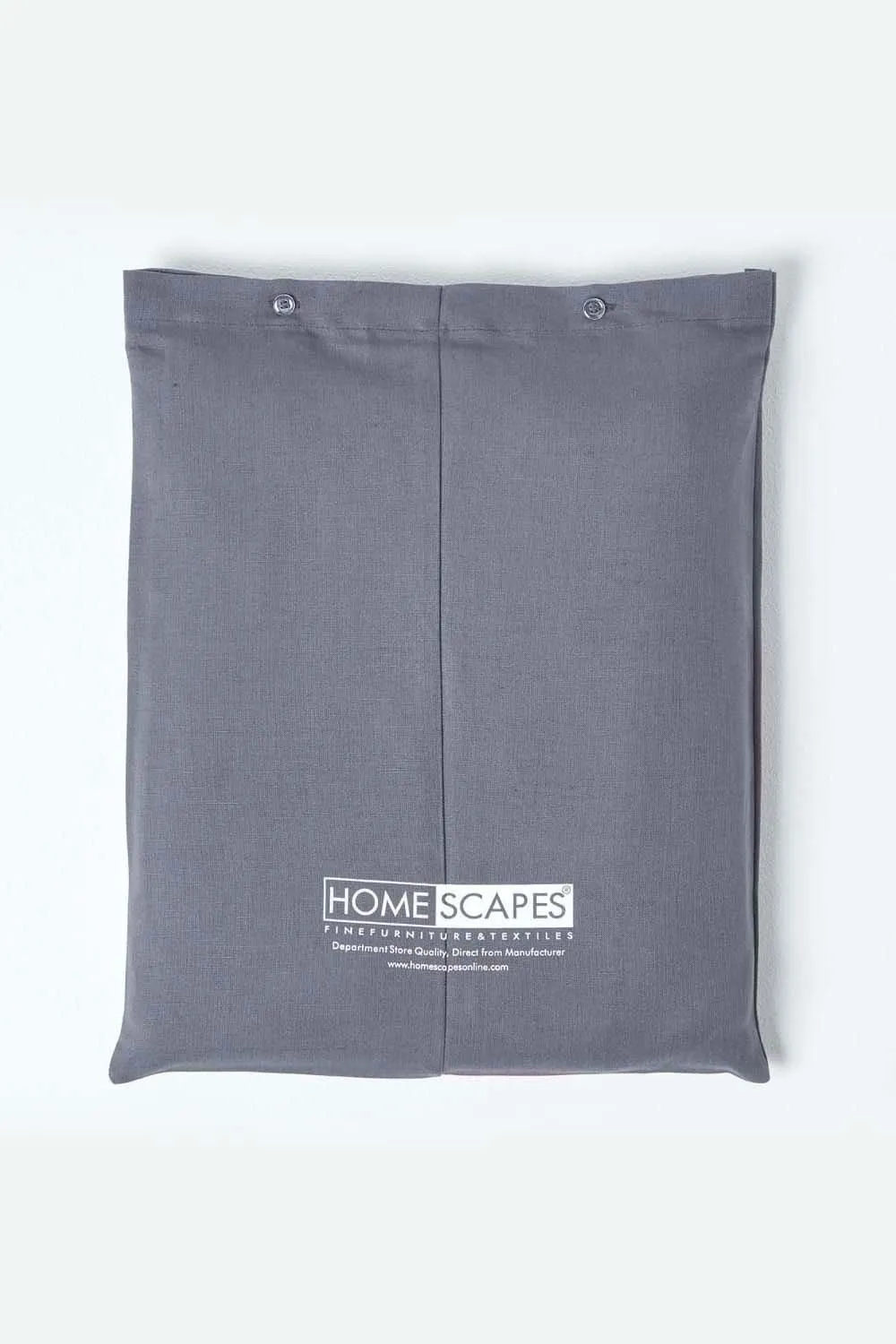 Homescapes Luxury Soft Plain Linen Duvet Cover Set in Dark Grey 5