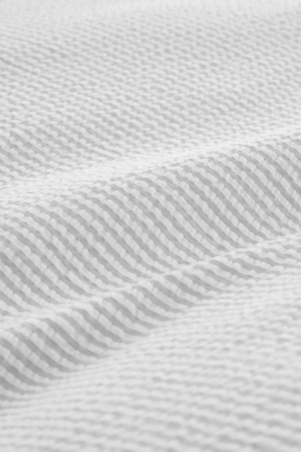 Bianca 'Seersucker Woven Stripe' 180 Thread Count Cotton Duvet Cover Set in Grey 5