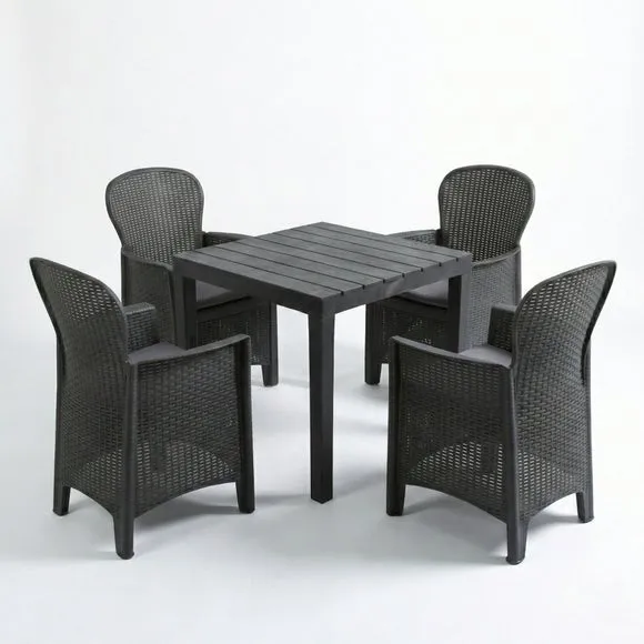 Trabella Roma 4 Seat Bench Dining Set Set 2