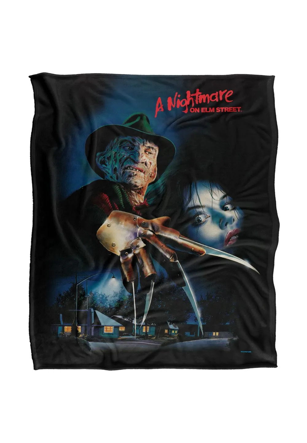 Nightmare On Elm Street A Blanket, 152x127 cm Freddy Poster Silky Touch Super Soft Throw Blanket in White
