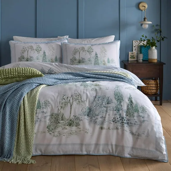 Appletree Willow Tree Scene 100% Cotton Duvet Cover & Pillowcase Set 5