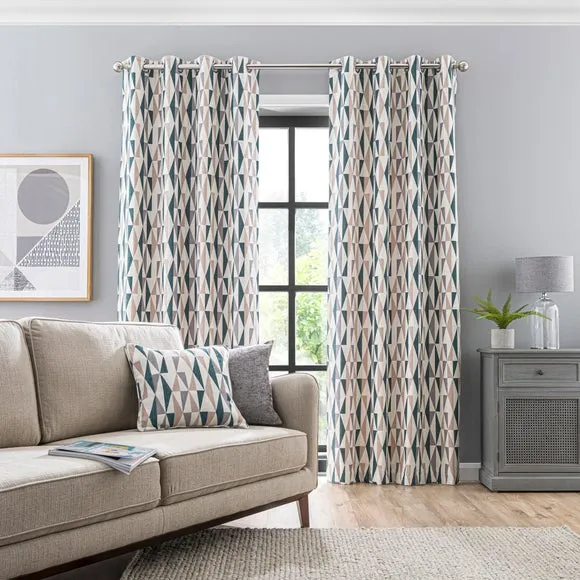 Elements Triangles Eyelet Curtains 2