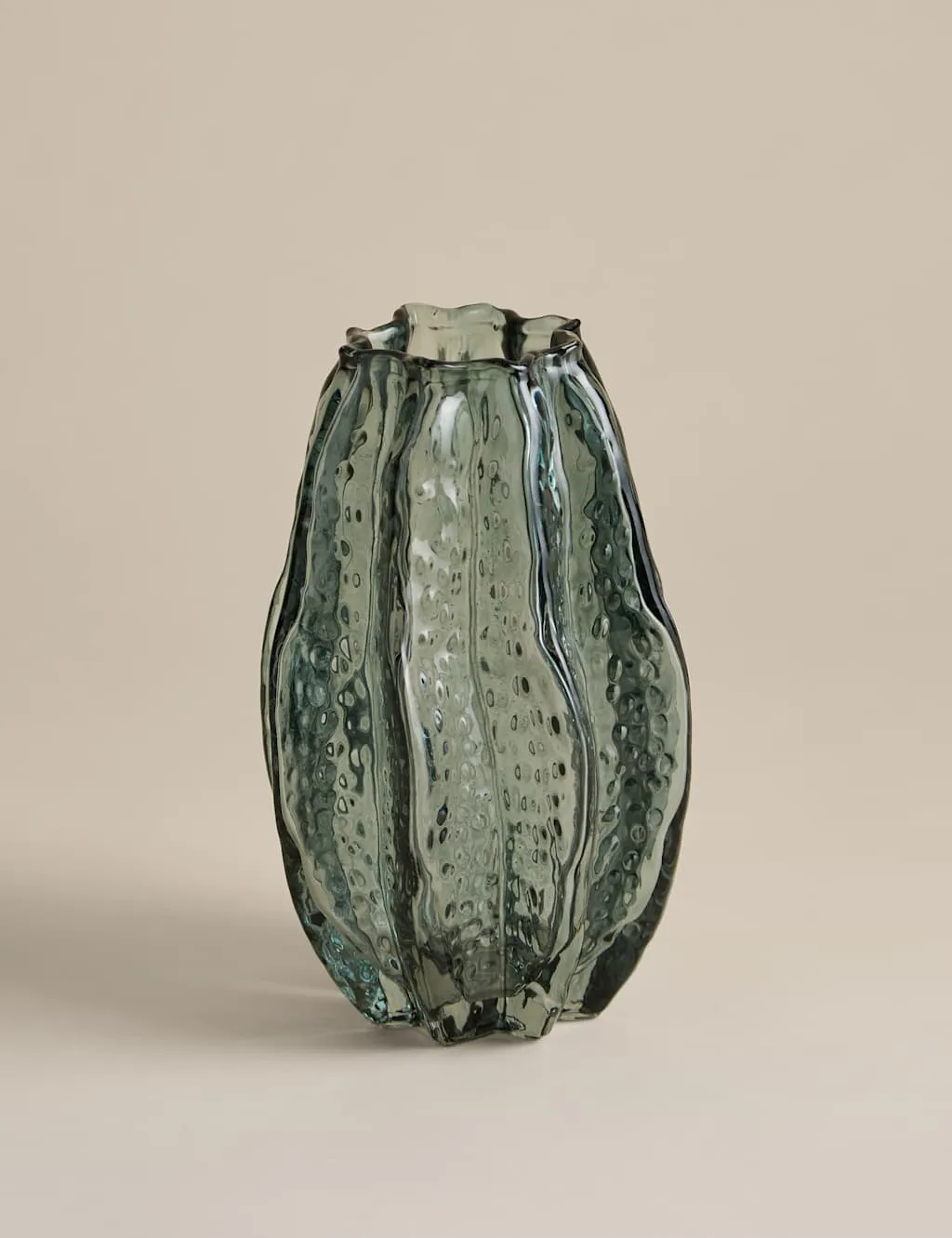 M&S Bright Colour Glass Vase Light Blue