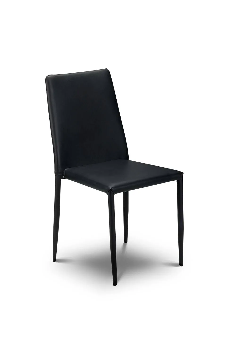 Julian Bowen Jazz Fully Upholstered Stacking Dining Chair (Set of 4) in Black 6
