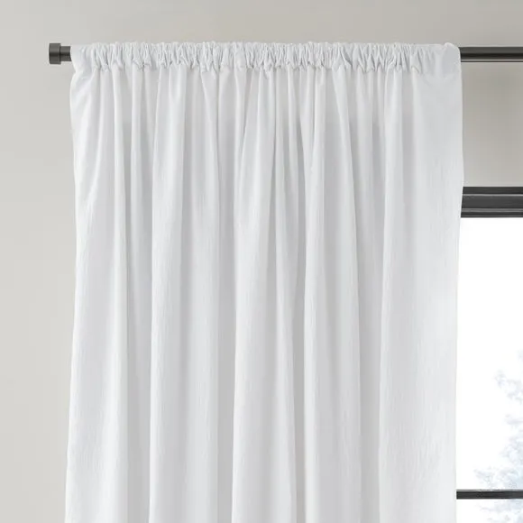 Newston Waffle 100% Cotton Slot Top Curtains 1
