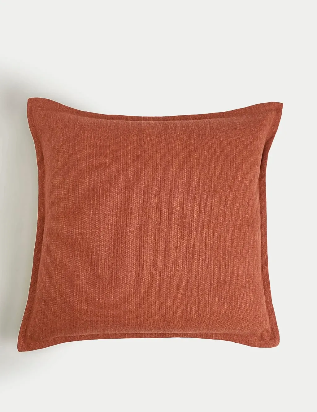M&S Pure Cotton Textured Cushion Rust
