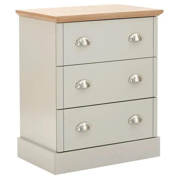 Kendal 3 Drawer Chest, Grey 4