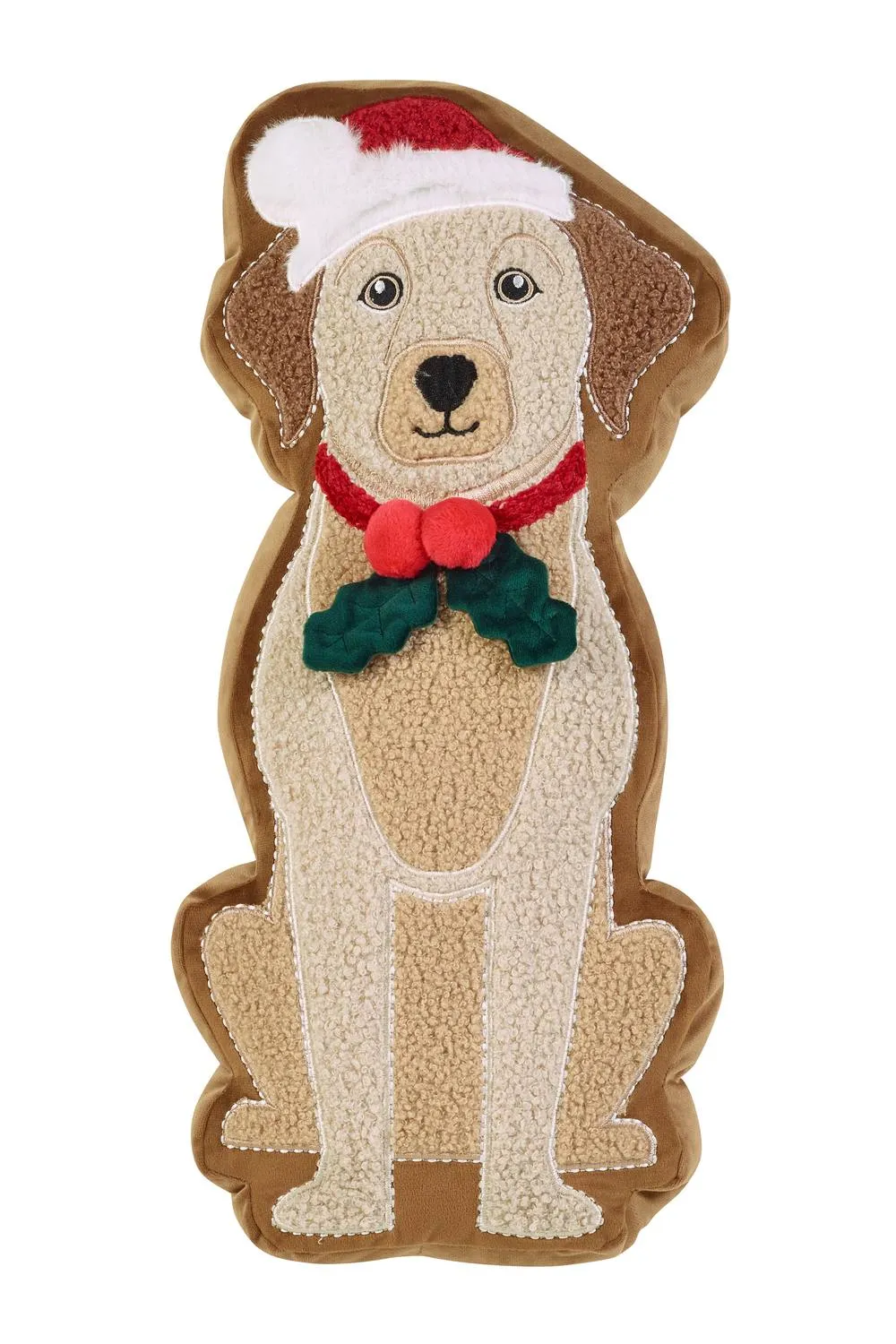 Catherine Lansfield 'Christmas Dog' 3D Shaped Cushion 3