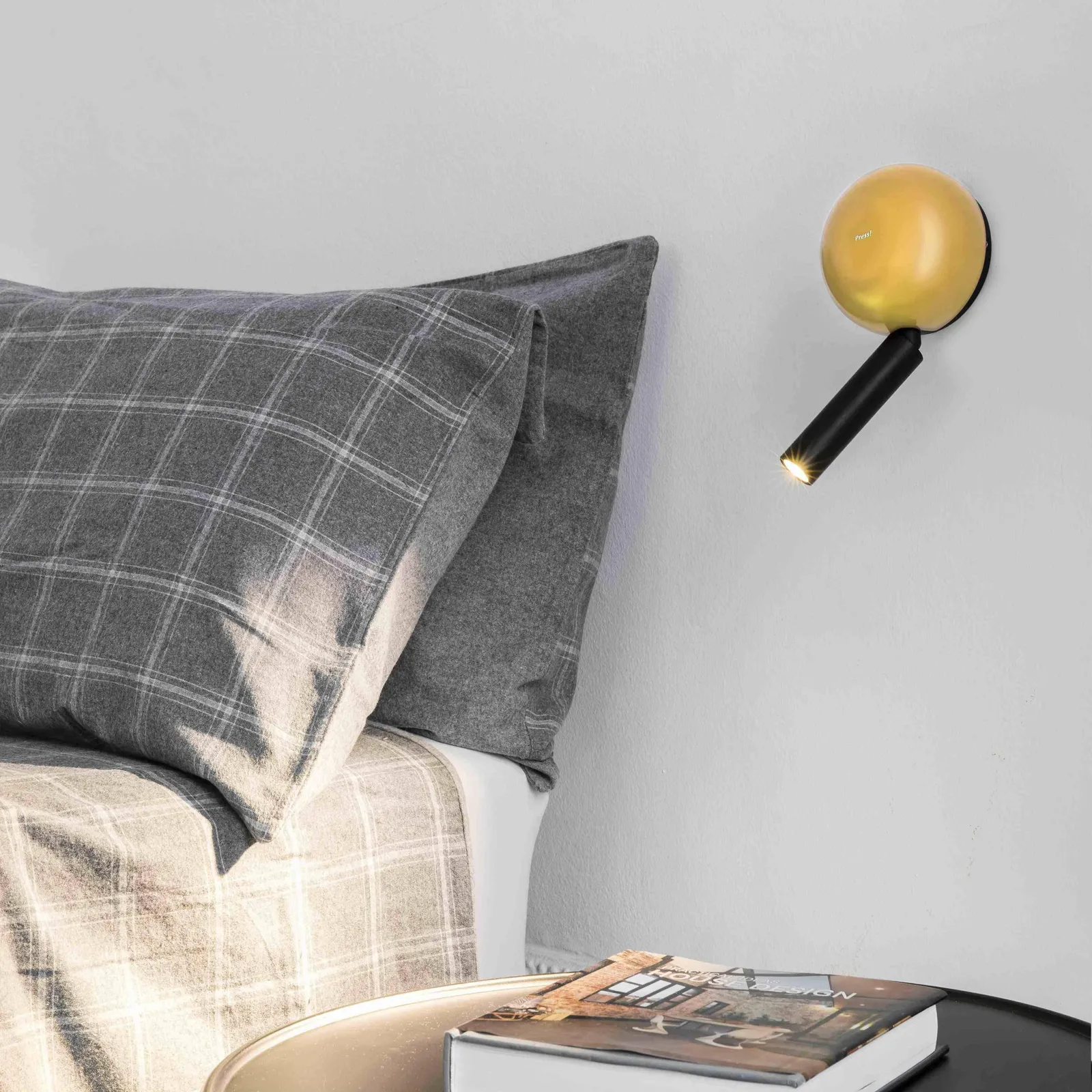 Netlighting Press Reading Light 3W Pastel Yellow 2