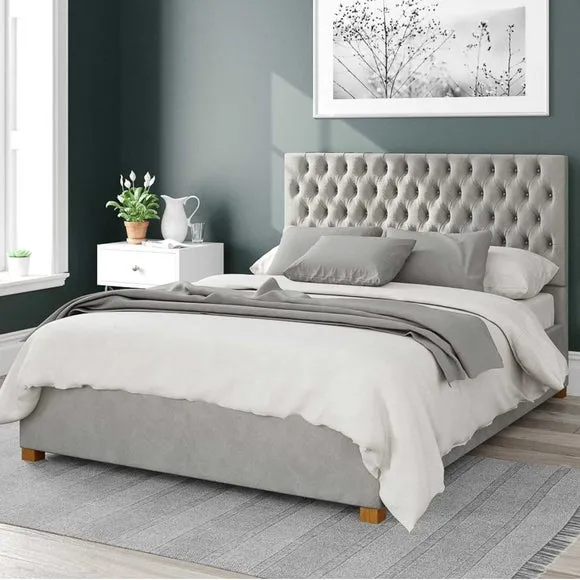 Monroe Plush Velvet Ottoman Bed Frame 1