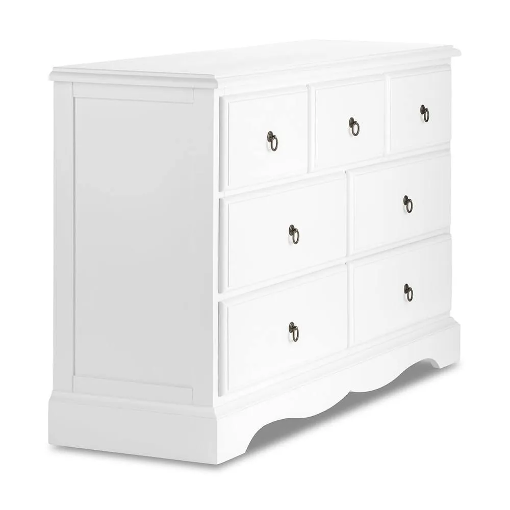 Statement Furniture Romance 3 Over 4 Chest of Drawers in Cool White 3