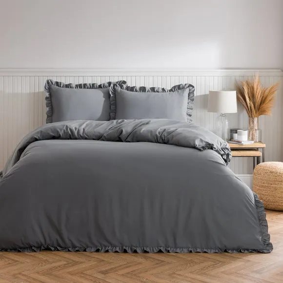 Briona Frilled Edge Duvet Cover & Pillowcase Set 1