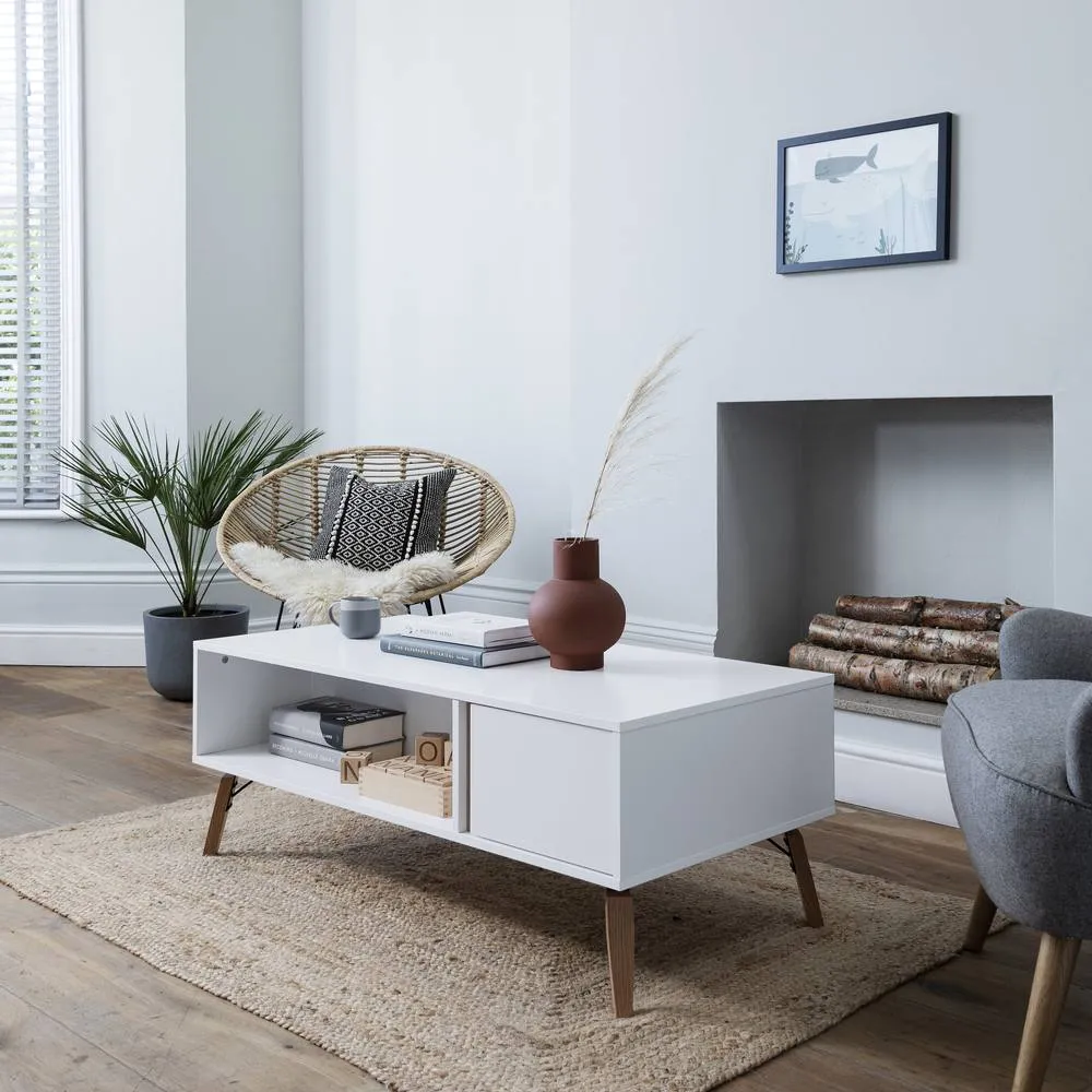 Nöa and Nani Otto Coffee Table with Storage in White