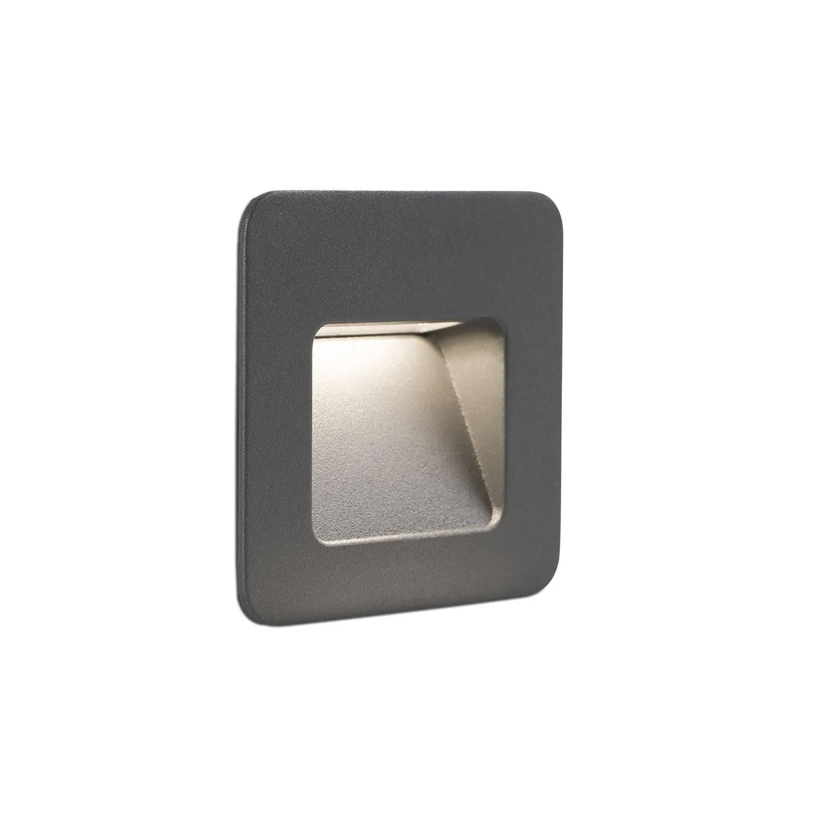 Netlighting Nase Recessed Outdoor LED Wall Light in Dark Grey IP44 2