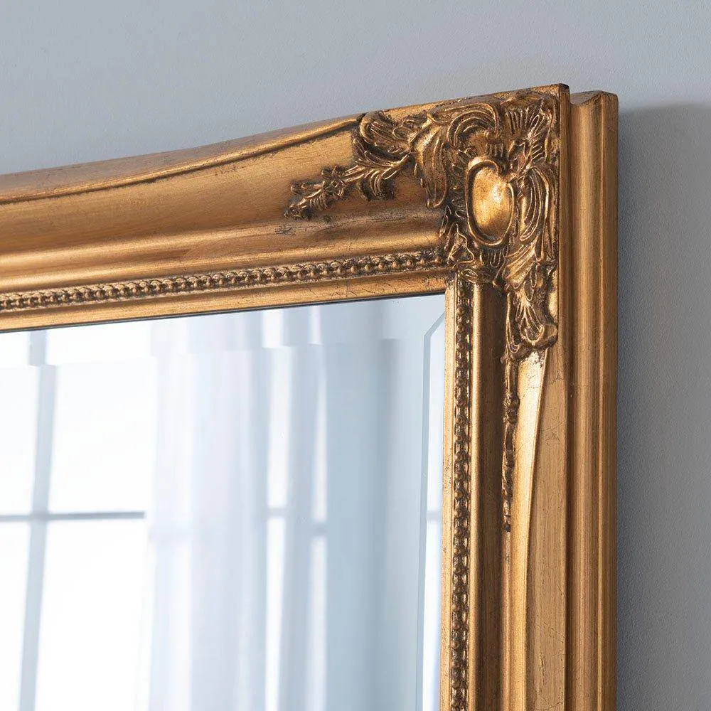 Yearn Mirrors French Style Carved Tall Mirror Gold 166x60cm 2