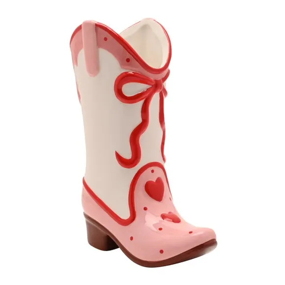 The Feel Good Club Cowgirl Boot Ceramic Vase 2