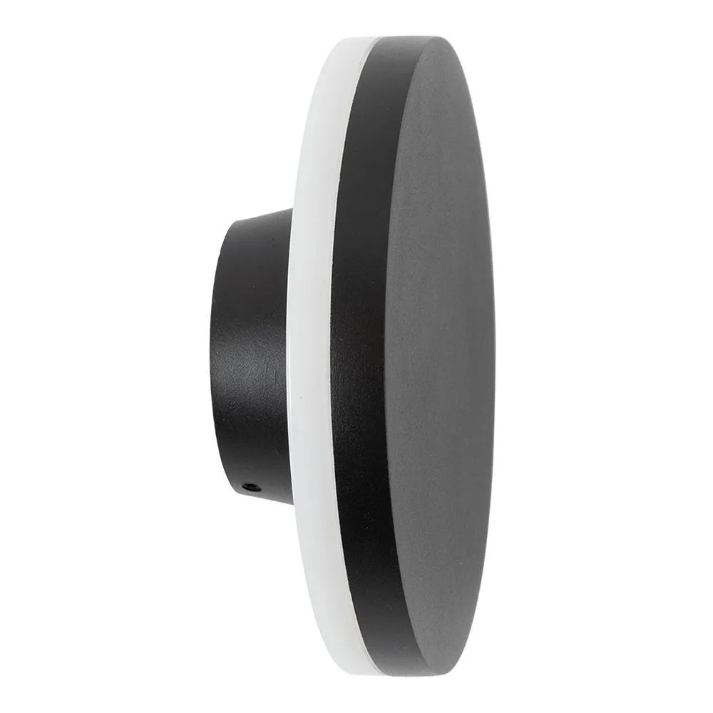 Heal's Outdoor or Bathroom LED Wall Light Circle Black 2