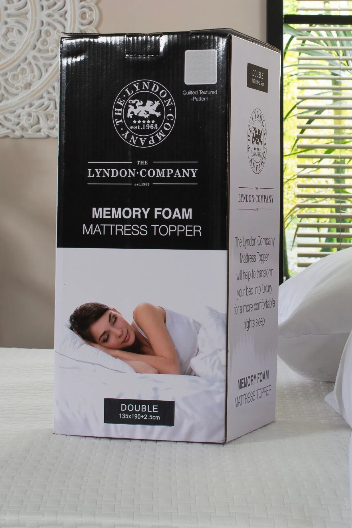 The Lyndon Company Memory Foam Mattress Topper 5cm Depth | Deyongs 1846 in Off-White 2