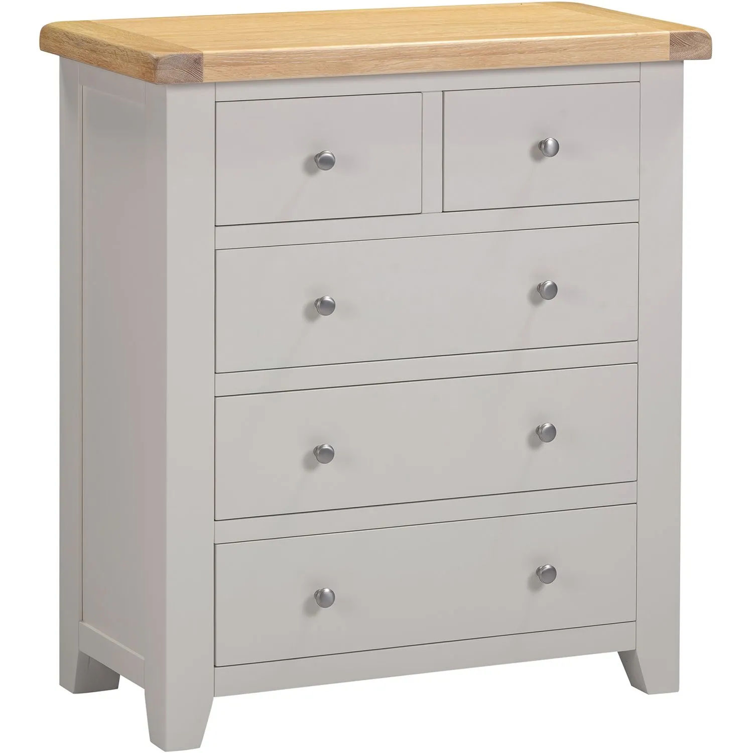 Seconique Windsor 3+2 Drawer Chest (Fully Assembled) in Light Grey 2