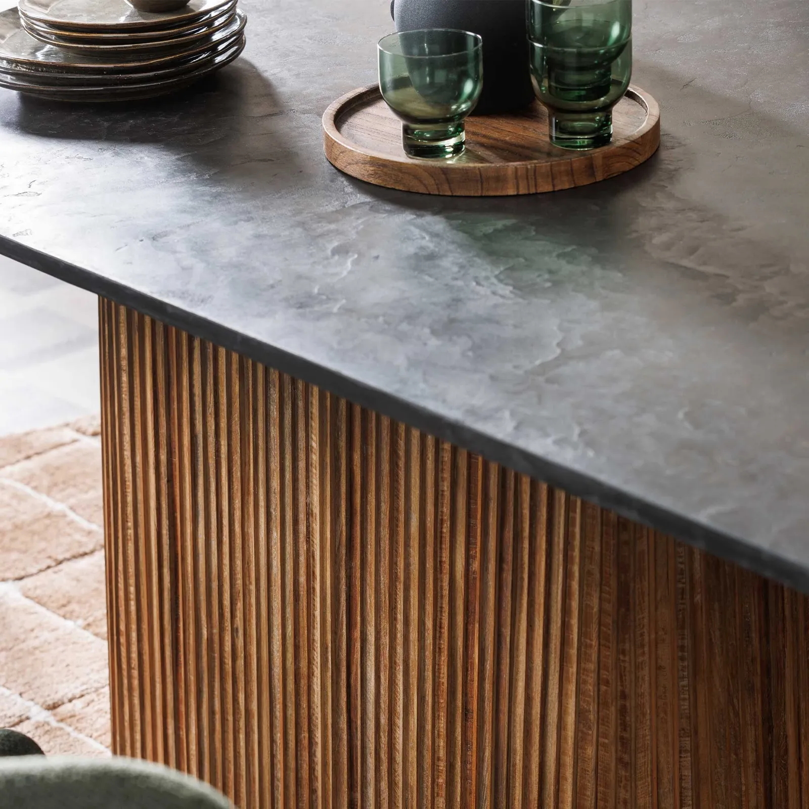 Trinidad Pedestal Dining Table 200X100, Teak Wood | Barker & Stonehouse 2
