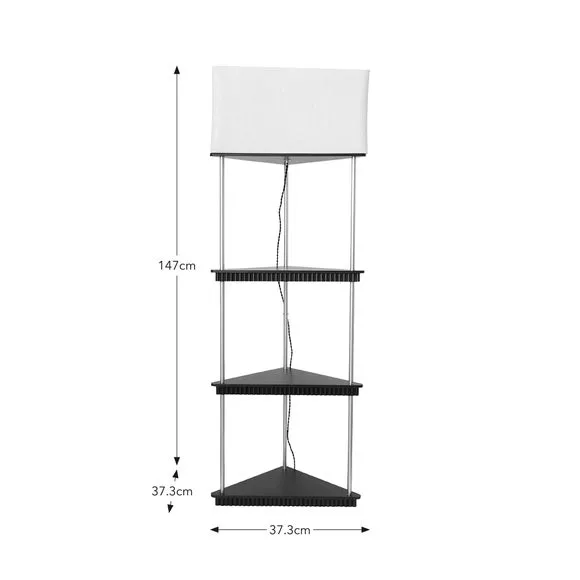 Georgi Shelved Corner Floor Lamp 6