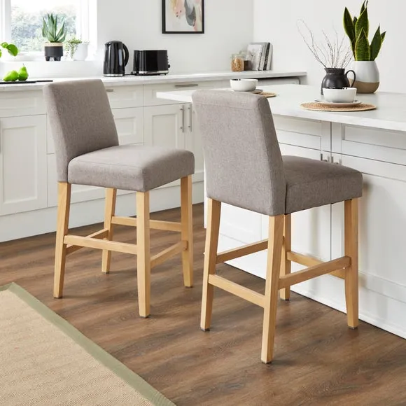 Oakley Counter Height Bar Stool, Grey Fabric 2