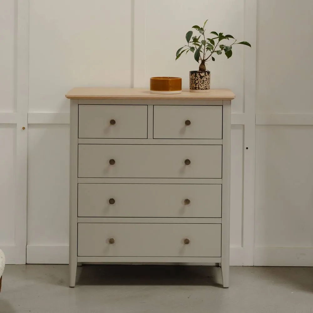 Statement Furniture Pembroke 2 over 3 Chest of Drawers in Stone