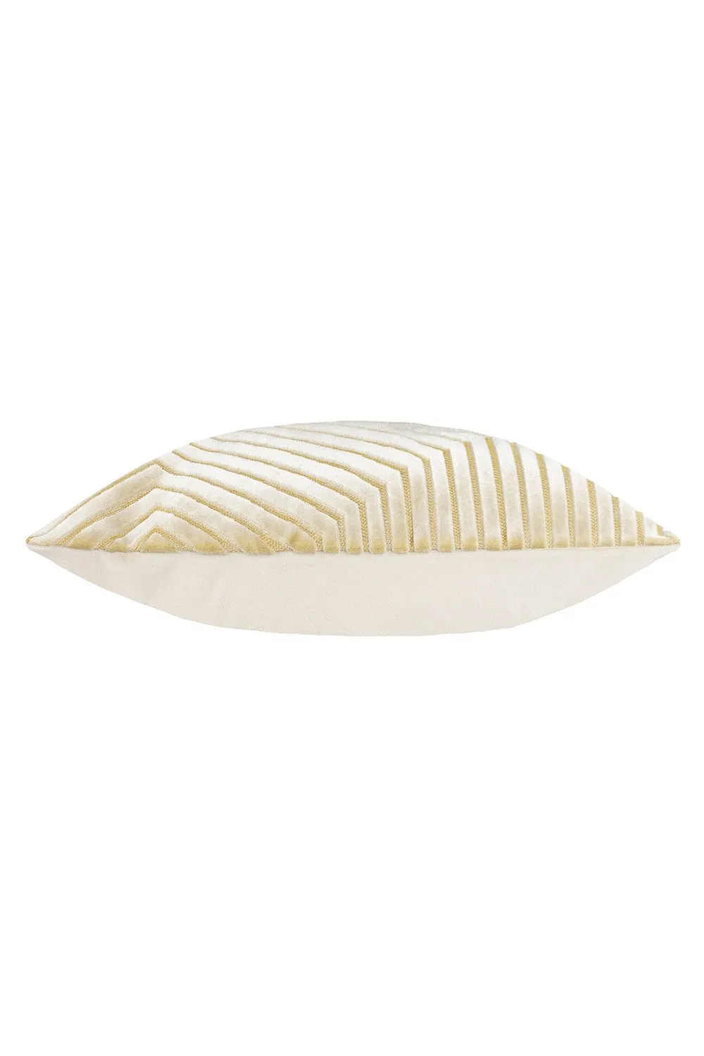 Paoletti Evoke Cut Velvet Cushion in Ivory 3